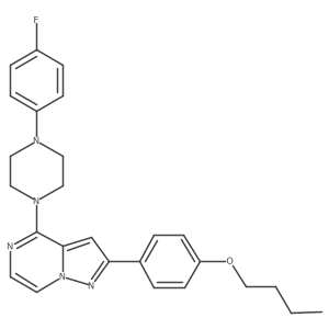 2-(4-Butoxyphenyl)-4-(4-(4-fluorophenyl)piperazin-1-yl)pyrazolo[1,5-a]pyrazine Structure