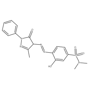 4-[2-(4,5-Dihydro-3-methyl-5-oxo-1-phenyl-1H-pyrazol-4-yl)diazenyl]-3-hydroxy-N,N-dimethylbenzenesulfonamide结构式