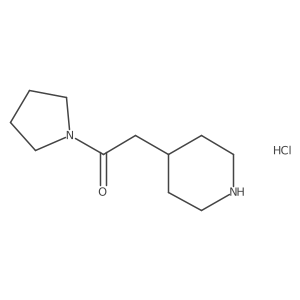 2-Piperidin-4-yl-1-pyrrolidin-1-yl-ethanone hydrochloride结构式