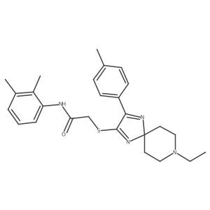N-(2,3-dimethylphenyl)-2-((8-ethyl-3-(p-tolyl)-1,4,8-triazaspiro[4.5]deca-1,3-dien-2-yl)thio)acetamide Structure