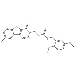 N-(2,5-dimethoxybenzyl)-3-(8-methyl-4-oxo-4,5-dihydro-3H-pyrimido[5,4-b]indol-3-yl)propanamide Structure