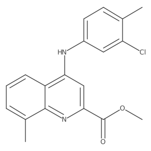Methyl 4-[(3-chloro-4-methylphenyl)amino]-8-methylquinoline-2-carboxylate结构式