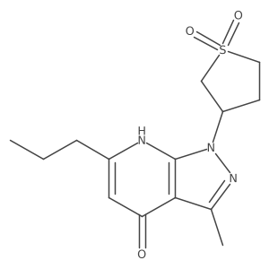 3-(4-Hydroxy-3-methyl-6-propyl-1H-pyrazolo[3,4-b]pyridin-1-yl)tetrahydrothiophene 1,1-dioxide结构式