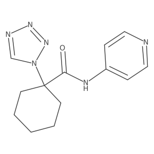 N-(pyridin-4-yl)-1-(1H-tetrazol-1-yl)cyclohexanecarboxamide Structure