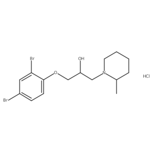 1-(2,4-Dibromophenoxy)-3-(2-methylpiperidin-1-yl)propan-2-ol hydrochloride Structure