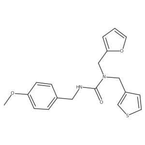 1-(Furan-2-ylmethyl)-3-(4-methoxybenzyl)-1-(thiophen-3-ylmethyl)urea结构式