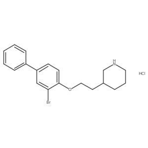 3-{2-[(3-Bromo[1,1'-biphenyl]-4-yl)oxy]-ethyl}piperidine hydrochloride结构式