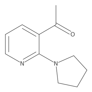 1-[2-(Pyrrolidin-1-yl)pyridin-3-yl]ethan-1-one结构式