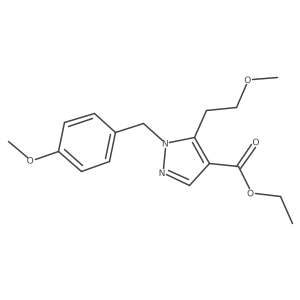 ethyl 1-(4-methoxybenzyl)-5-(2-methoxyethyl)-1H-pyrazole-4-carboxylate Structure