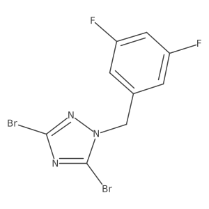 3,5-Dibromo-1-[(3,5-difluorophenyl)methyl]-1H-1,2,4-triazole Structure