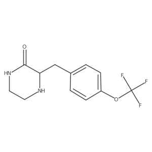 (R)-3-(4-(Trifluoromethoxy)benzyl)piperazin-2-one结构式