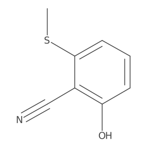 2-Hydroxy-6-(methylthio)benzonitrile结构式