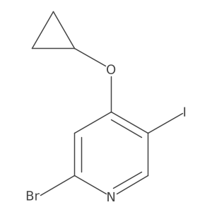 2-Bromo-4-cyclopropoxy-5-iodopyridine Structure