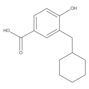 3-(Cyclohexylmethyl)-4-hydroxybenzoic acid结构式