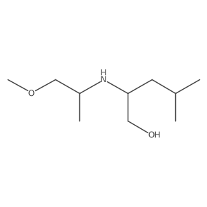 2-[(1-Methoxypropan-2-yl)amino]-4-methylpentan-1-ol结构式