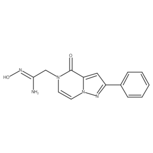 (1Z)-N'-hydroxy-2-(4-oxo-2-phenylpyrazolo[1,5-a]pyrazin-5(4H)-yl)ethanimidamide结构式