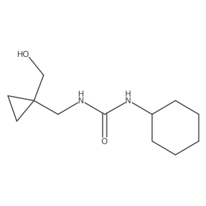 1-Cyclohexyl-3-((1-(hydroxymethyl)cyclopropyl)methyl)urea结构式
