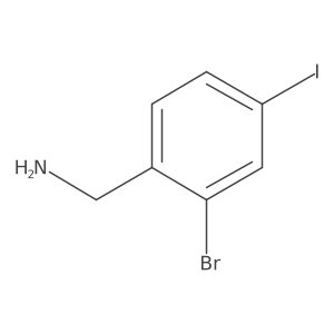 (2-Bromo-4-iodophenyl)methanamine Structure