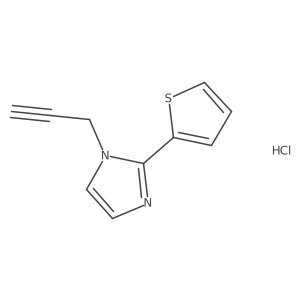 1-(prop-2-yn-1-yl)-2-(thiophen-2-yl)-1H-imidazole hydrochloride结构式