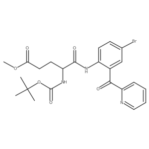 Methyl (S)-5-((4-bromo-2-picolinoylphenyl)amino)-4-((tert-butoxycarbonyl)amino)-5-oxopentanoate结构式