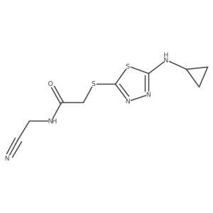 N-(cyanomethyl)-2-{[5-(cyclopropylamino)-1,3,4-thiadiazol-2-yl]sulfanyl}acetamide结构式