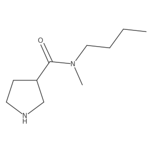 N-butyl-N-methylpyrrolidine-3-carboxamide结构式