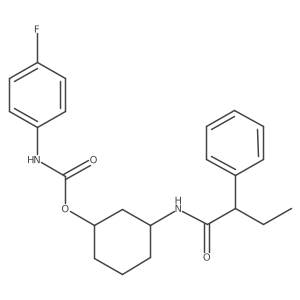 3-(2-Phenylbutanamido)cyclohexyl (4-fluorophenyl)carbamate Structure