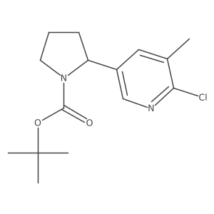 tert-Butyl 2-(6-chloro-5-methylpyridin-3-yl)pyrrolidine-1-carboxylate Structure