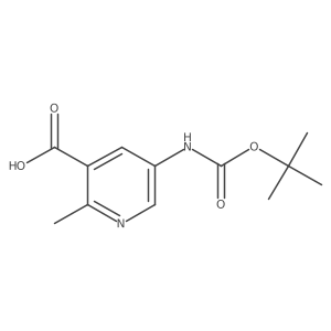 5-((tert-Butoxycarbonyl)amino)-2-methylnicotinic acid结构式