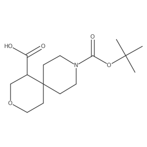 3-Oxa-9-aza-spiro[5.5]undecane-1,9-dicarboxylic acid 9-tert-butyl ester结构式