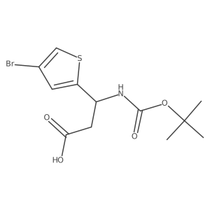 (3S)-3-(4-bromothiophen-2-yl)-3-{[(tert-butoxy)carbonyl]amino}propanoic acid Structure