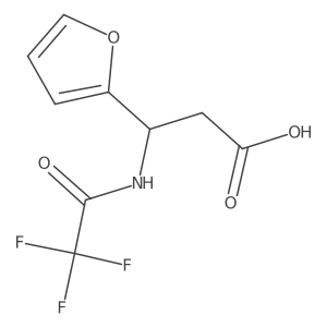 3-(Furan-2-yl)-3-(trifluoroacetamido)propanoic acid Structure