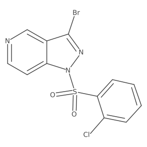 3-bromo-1-(2-chlorophenylsulfonyl)-1H-pyrazolo[4,3-c]pyridine Structure