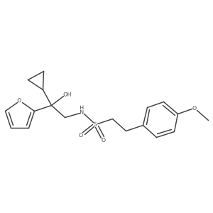 N-(2-cyclopropyl-2-(furan-2-yl)-2-hydroxyethyl)-2-(4-methoxyphenyl)ethanesulfonamide结构式
