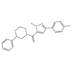 (3-(4-fluorophenyl)-1-methyl-1H-pyrazol-5-yl)(2-phenylmorpholino)methanone结构式