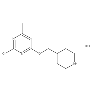 2-Chloro-4-methyl-6-(piperidin-4-ylmethoxy)pyrimidine hydrochloride Structure