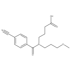 4-(4-cyano-N-(3-methoxypropyl)benzamido)butanoic acid结构式