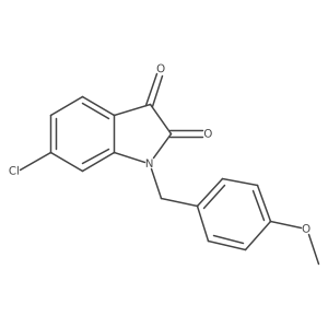 6-Chloro-1-(4-methoxybenzyl)indoline-2,3-dione结构式