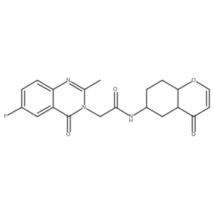 2-(6-fluoro-2-methyl-4-oxoquinazolin-3-yl)-N-(4-oxo-4a,5,6,7,8,8a-hexahydrochromen-6-yl)acetamide Structure