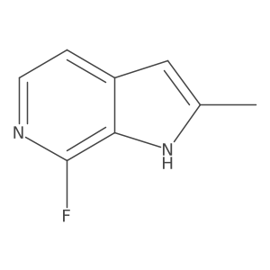 7-fluoro-2-methyl-1H-pyrrolo[2,3-c]pyridine结构式