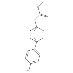 Methyl 2-(4-(4-bromophenyl)-2-oxabicyclo[2.2.2]octan-1-yl)acetate结构式