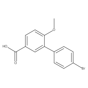 4'-bromo-6-methoxy-[1,1'-Biphenyl]-3-carboxylic acid结构式