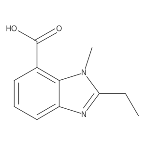 2-ethyl-1-methyl-1H-1,3-benzodiazole-7-carboxylic acid结构式