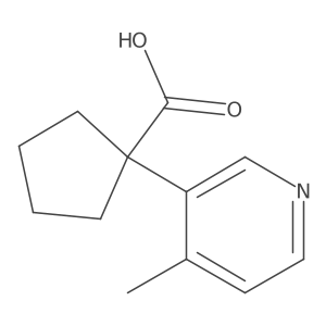 1-(4-Methylpyridin-3-yl)cyclopentane-1-carboxylic acid结构式