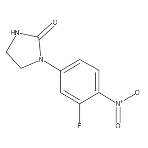 1-(3-Fluoro-4-nitrophenyl)imidazolidin-2-one结构式