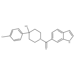 [4-(4-chlorophenyl)-4-hydroxypiperidin-1-yl](1H-indol-6-yl)methanone结构式