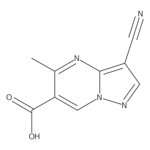 3-Cyano-5-methylpyrazolo[1,5-a]pyrimidine-6-carboxylic acid结构式