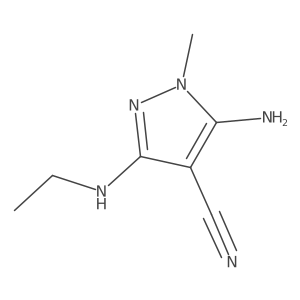 5-Amino-3-(ethylamino)-1-methyl-1H-pyrazole-4-carbonitrile Structure