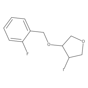 3-[(2-Fluorophenyl)methoxy]-4-iodooxolane Structure