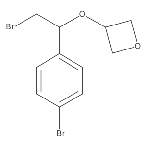 3-[2-Bromo-1-(4-bromophenyl)ethoxy]oxetane Structure